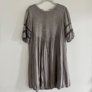 Wilfred Aritzia Sonore Babydoll Crinkled Dress